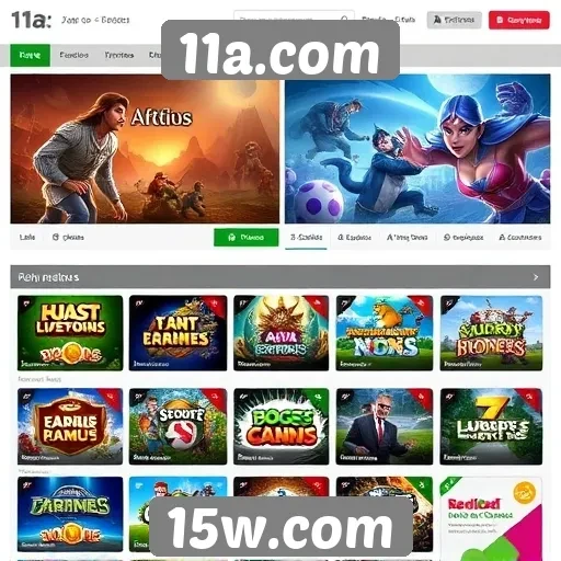 Comparação entre 11a.com e outros sites de jogos